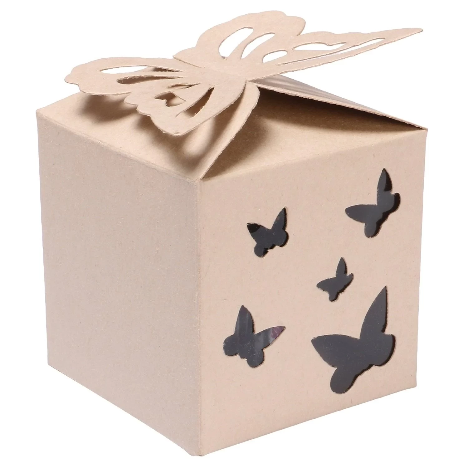 Best Seller Butterfly Khaki Brown Multipurpose Box (3.5x3.5x3.5inch) cc0011